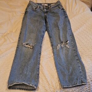 Garage 90s Straight Distressed Blue Jeans Size 3/26